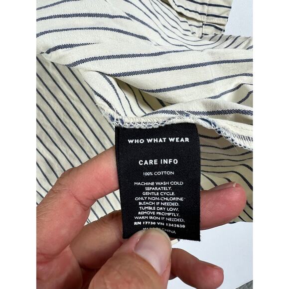 Who What Wear Button Up Striped Strapless Dress size Small - Picture 13 of 14